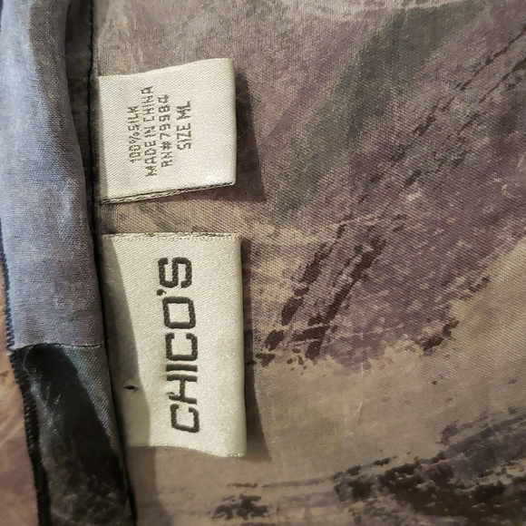 Chico's Silk Dress Jacket Size ML - Picture 5 of 5